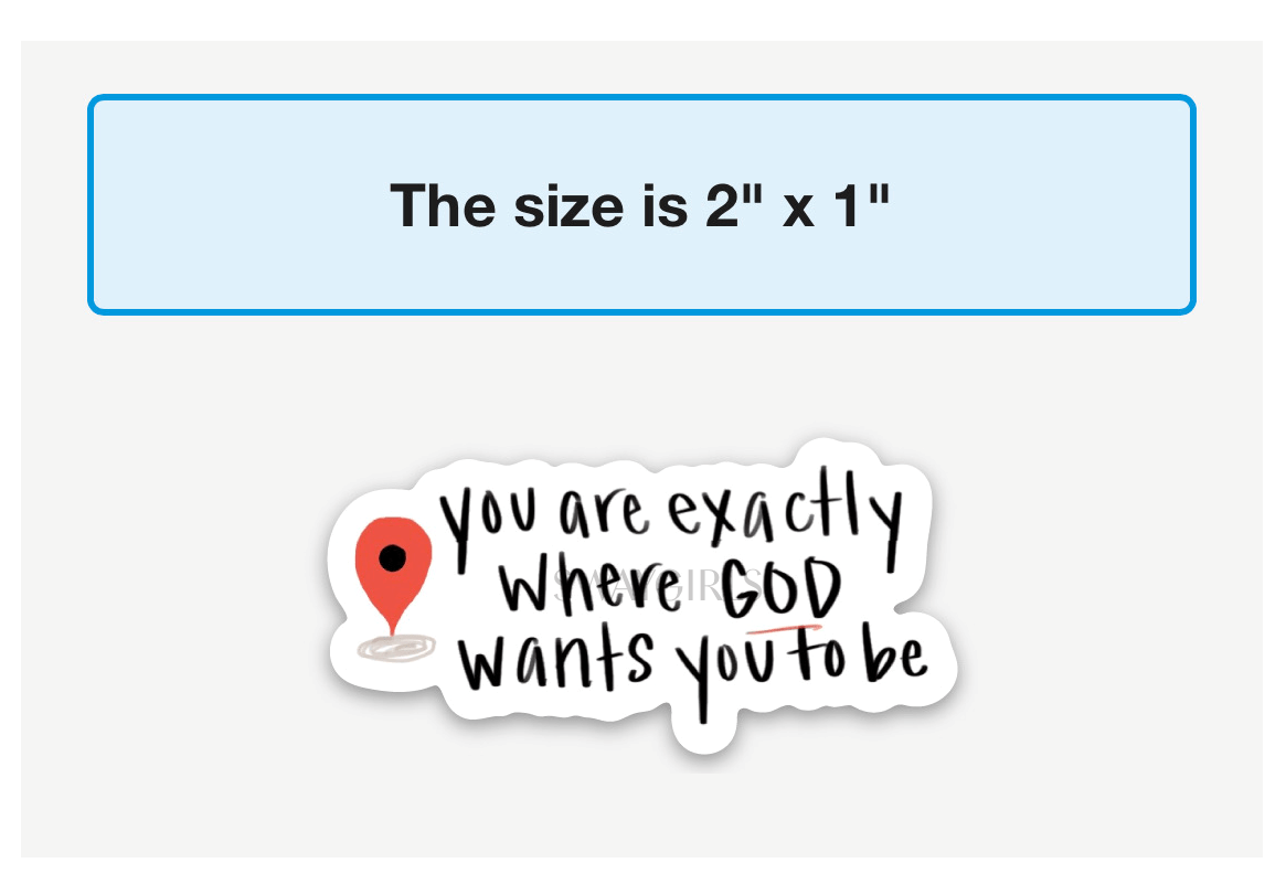 Faith map sticker