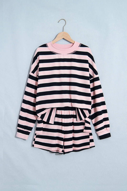 Pink & Black Stripe Set