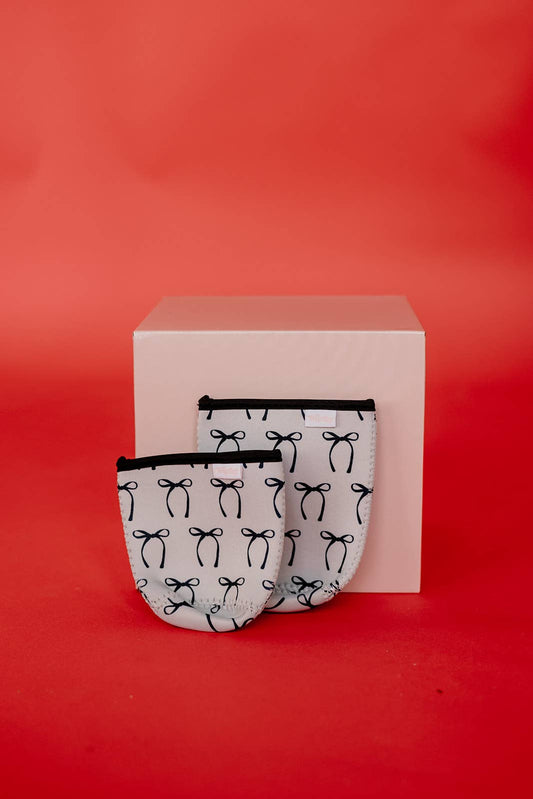 Black Bows Drink Sleeve: Small