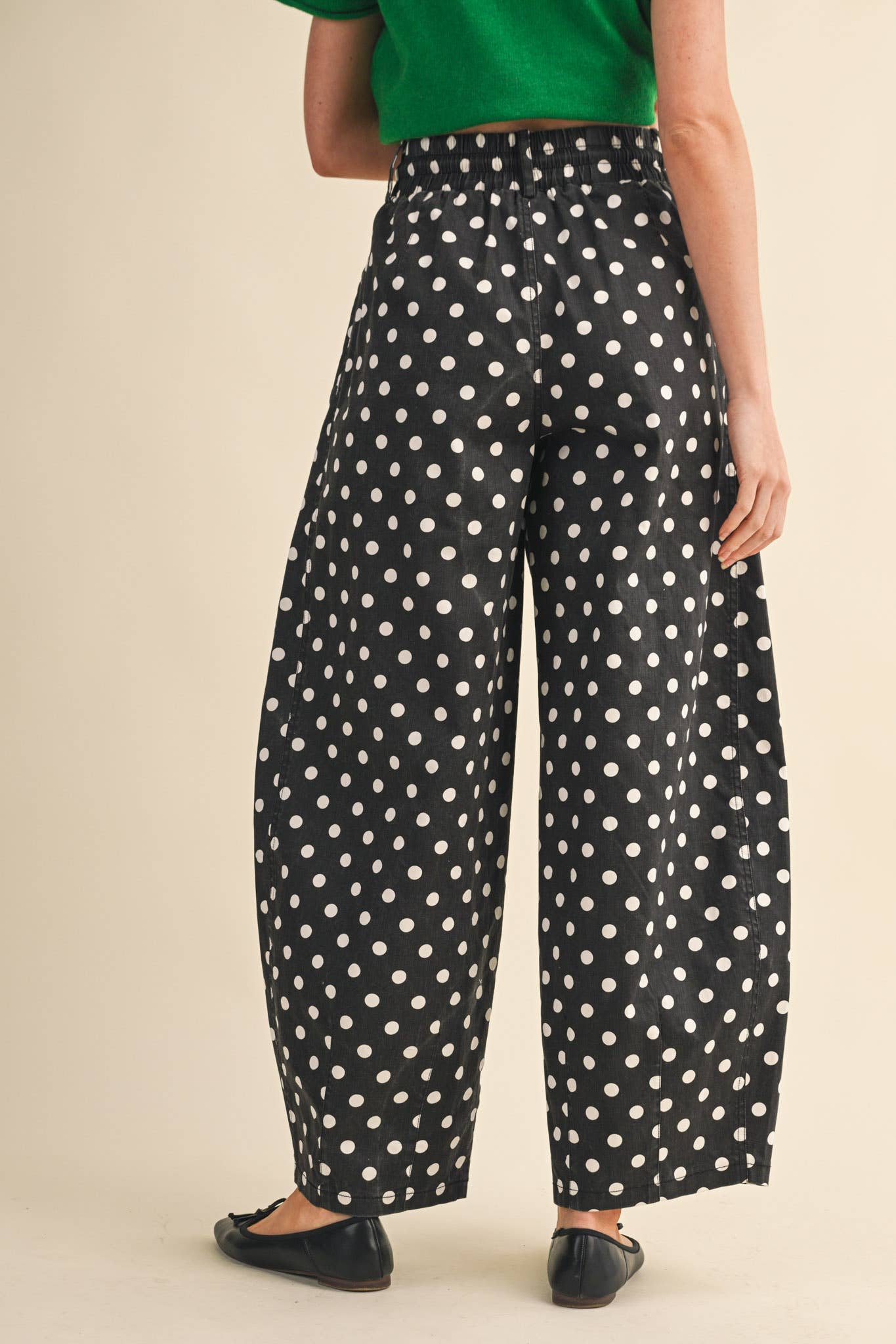 Polka Dot Barrel Pants