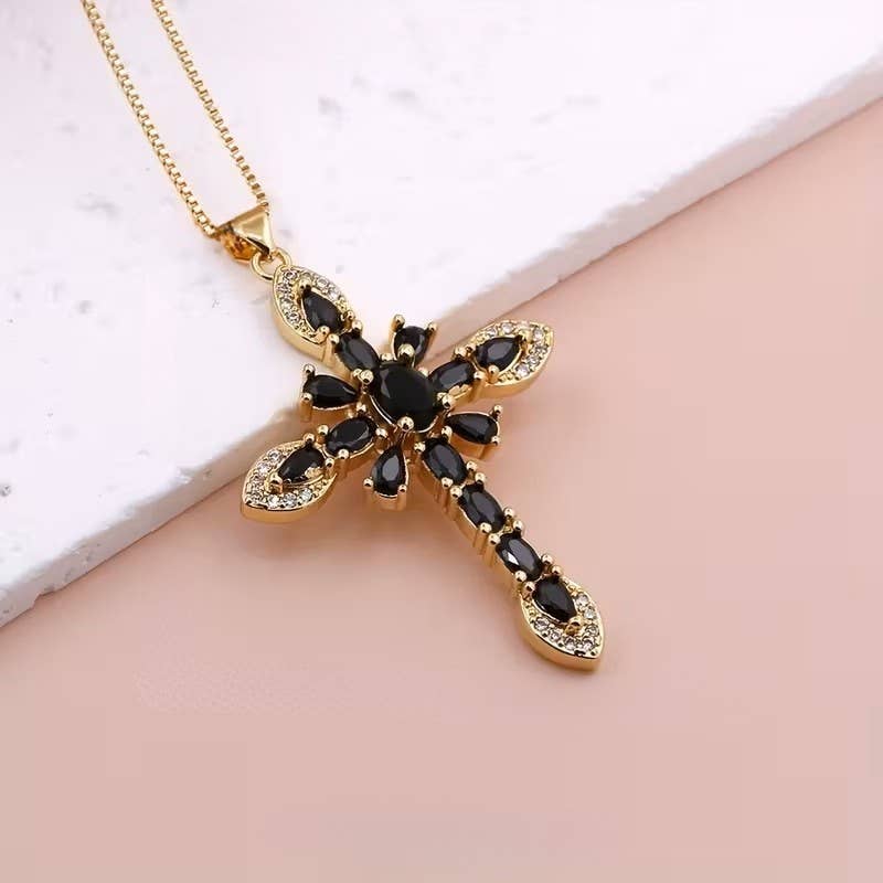 Crystal Cross Necklace