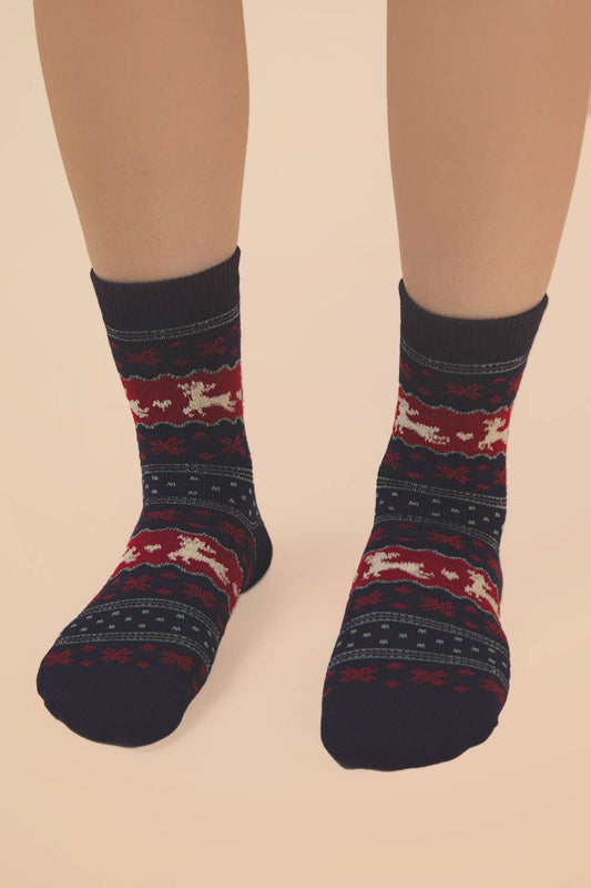 Christmas Crew Socks NAVY/OS