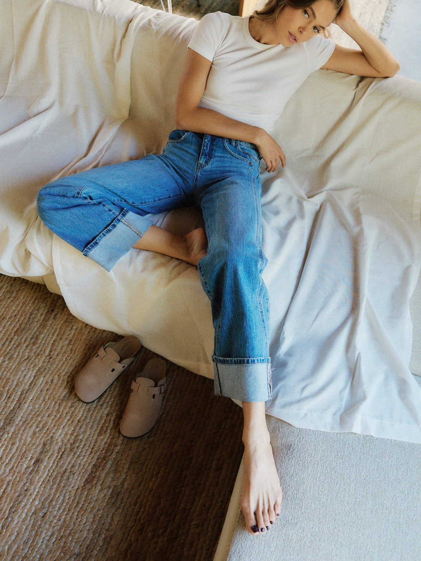 Paisley Cuffed Jeans