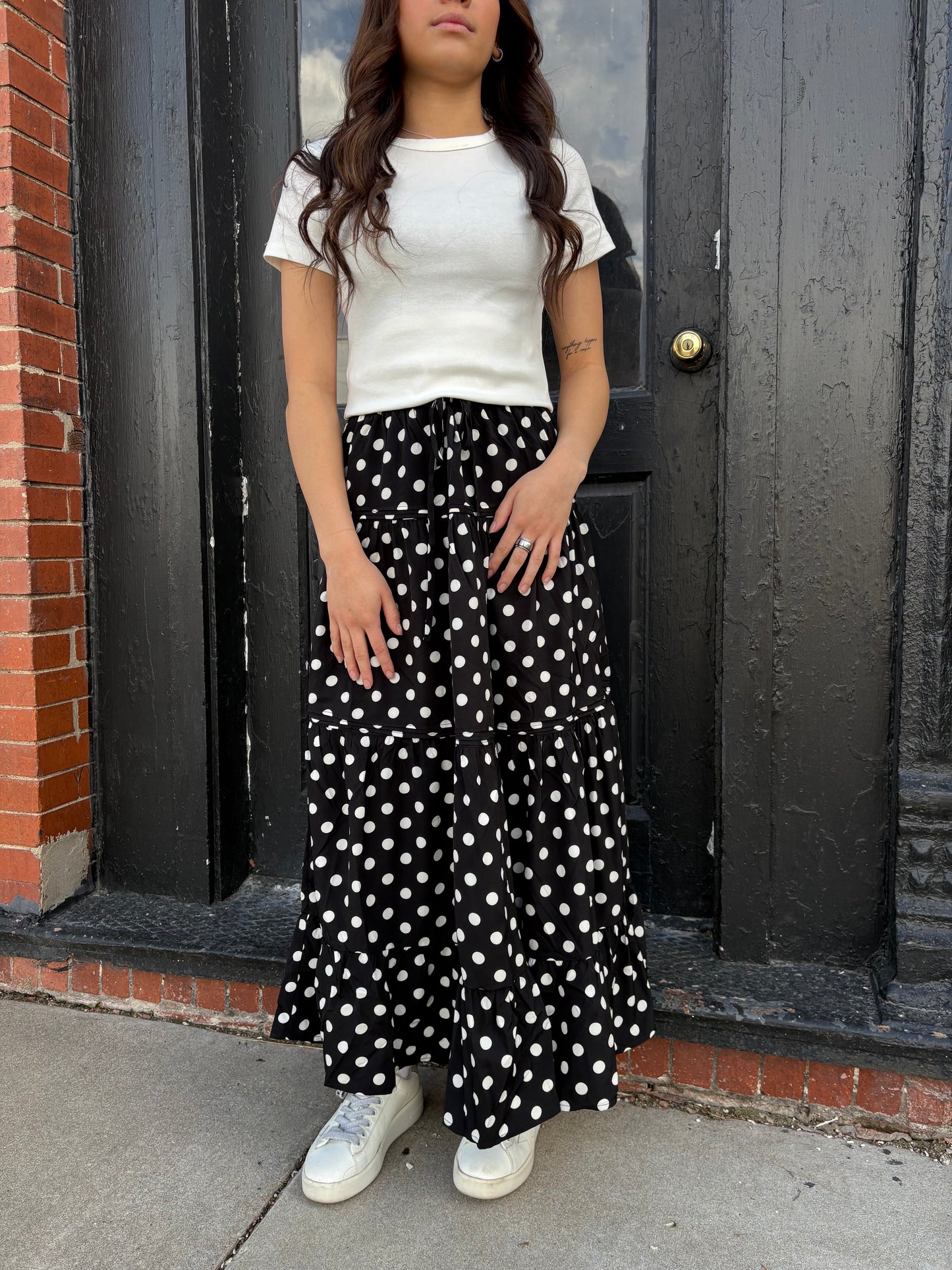 Tiered Polka Dot Skirt