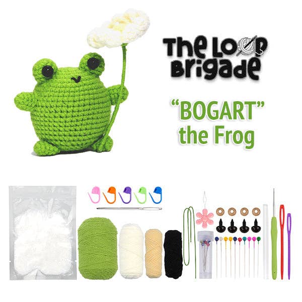 Mini Crochet Kit- Bogart the Frog