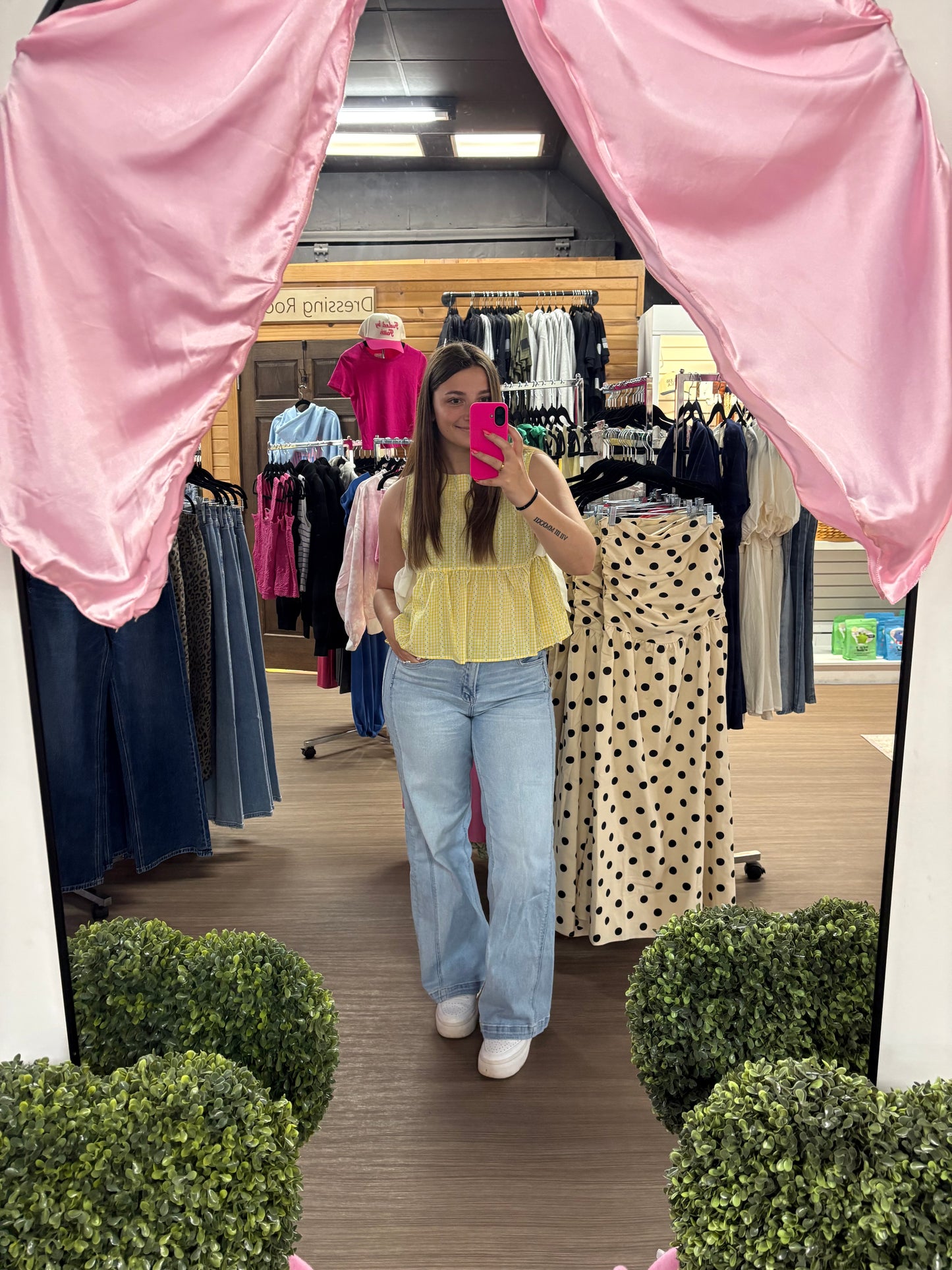 Daisy Yellow Peplum Top