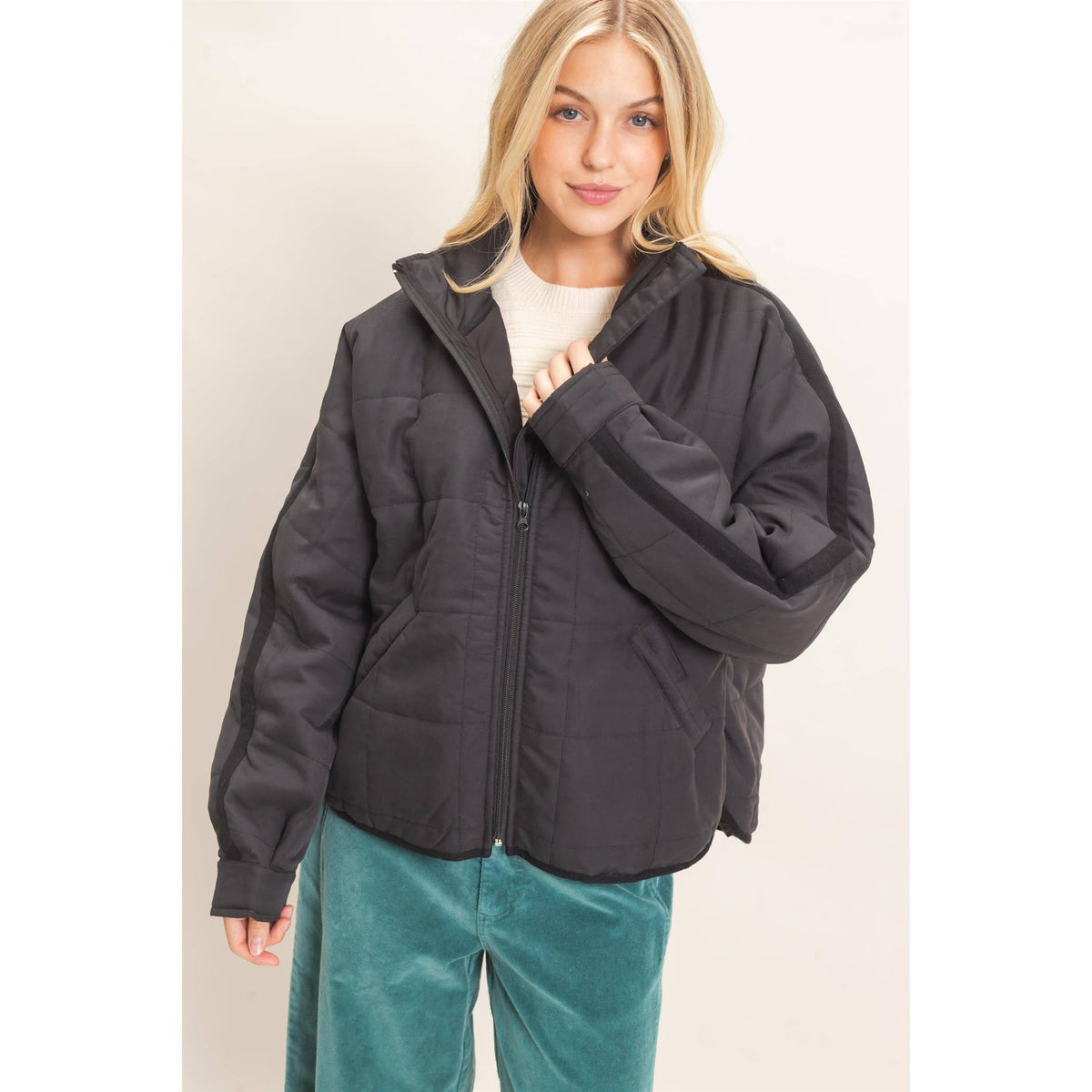 Quilted Collar Jacket