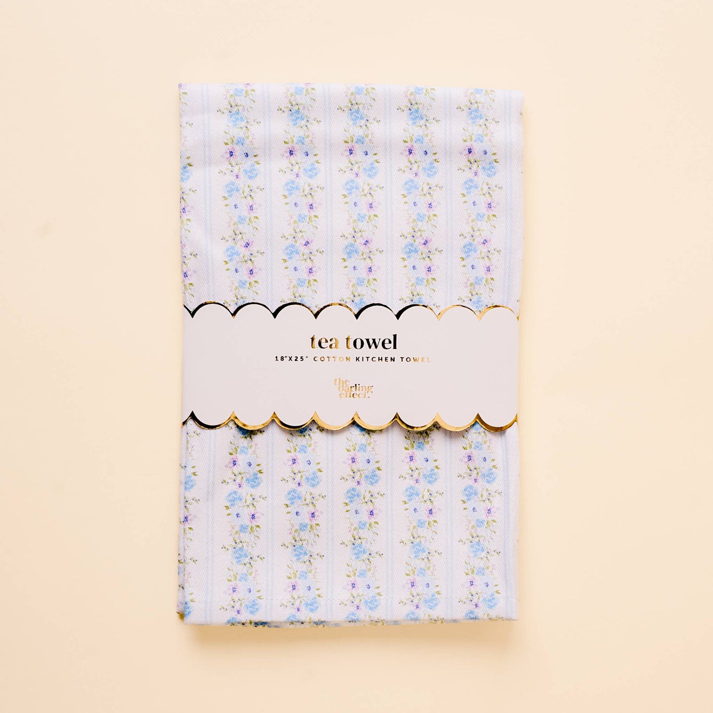Tea Towel-Petal Parade Blue