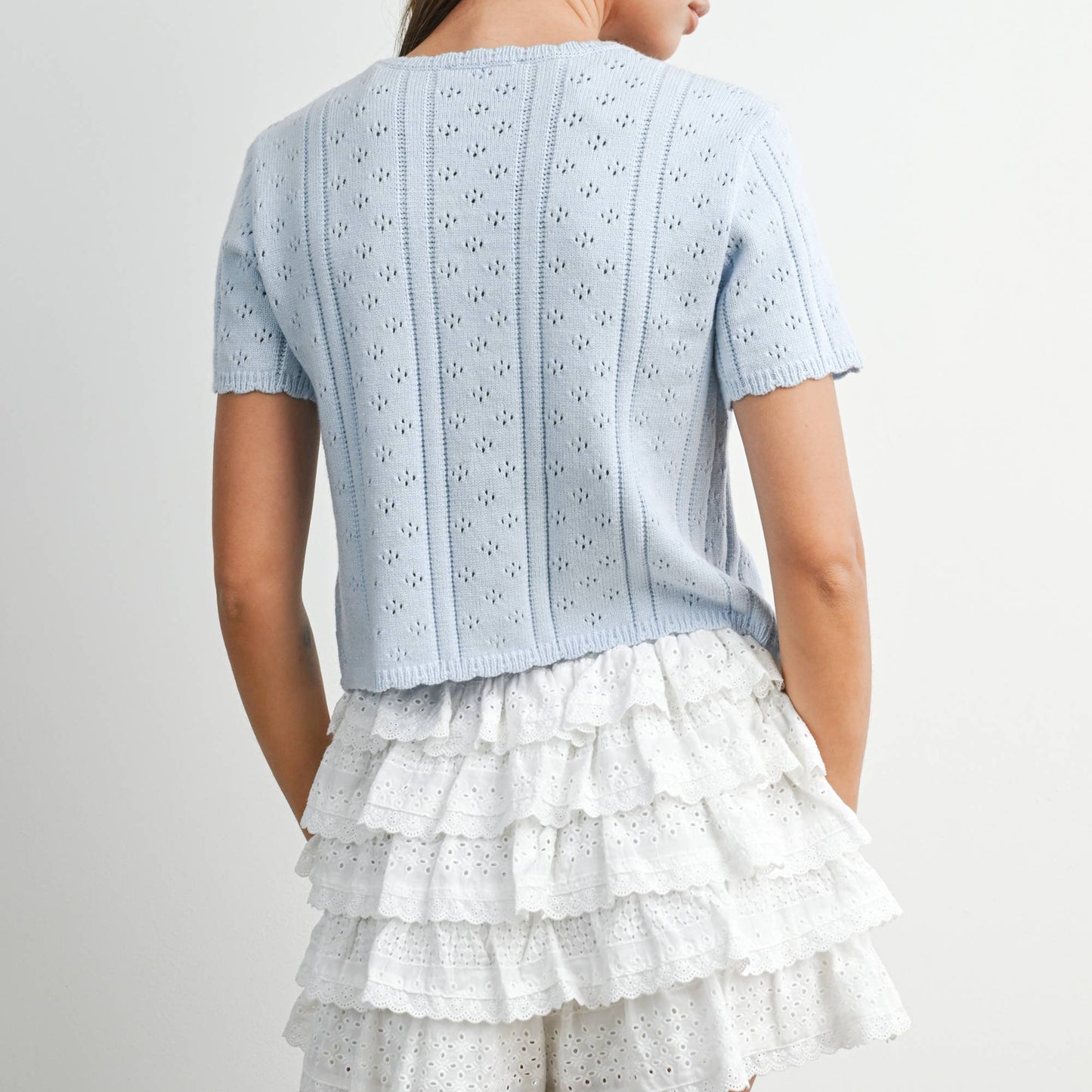 Scalloped Tie Top