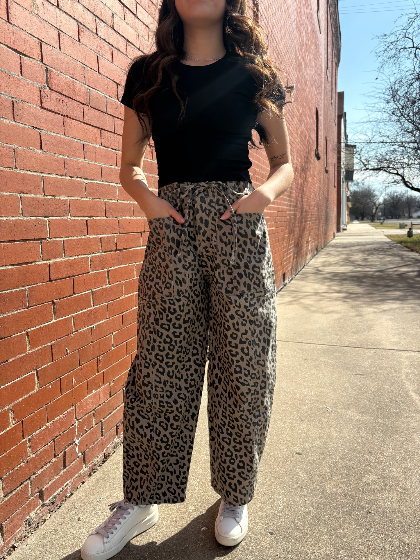 Leopard Wide Leg Pant