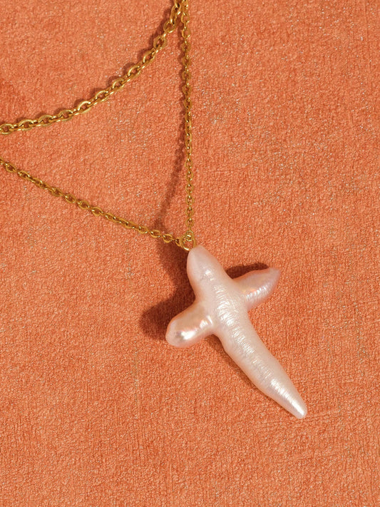 Pearl Cross Necklace
