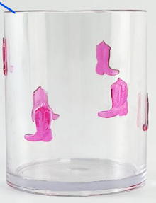 Acrylic Pink Cowboy Boot