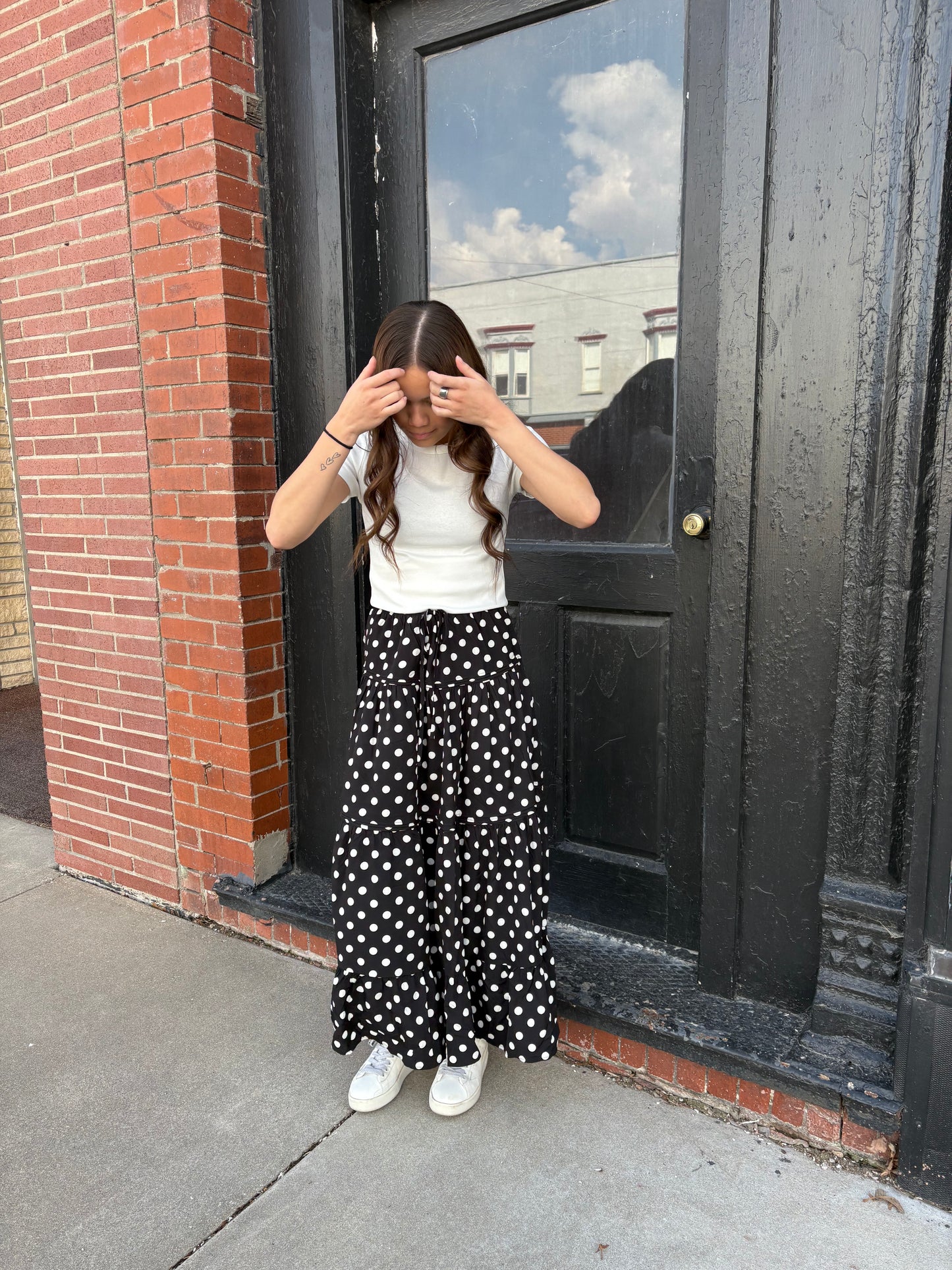 Tiered Polka Dot Skirt