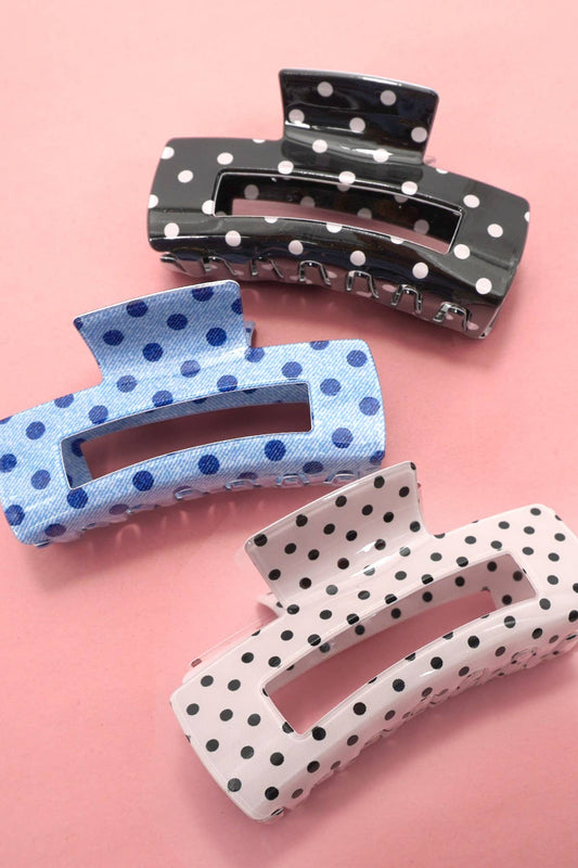 Polka Dot Claw Clip
