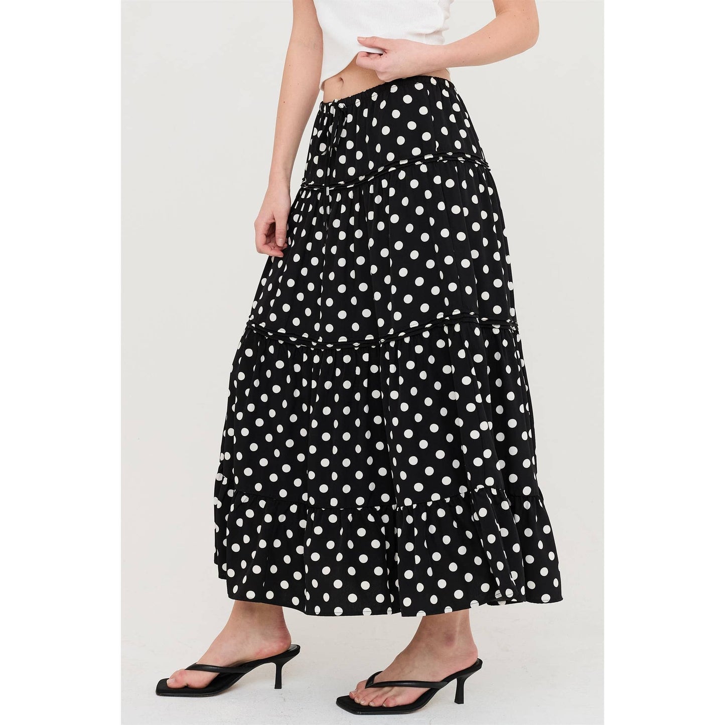 Tiered Polka Dot Skirt