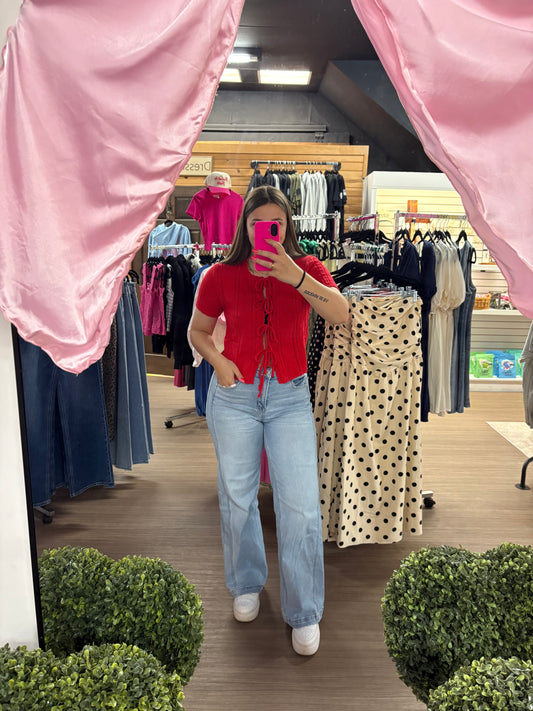 Scalloped Tie Top
