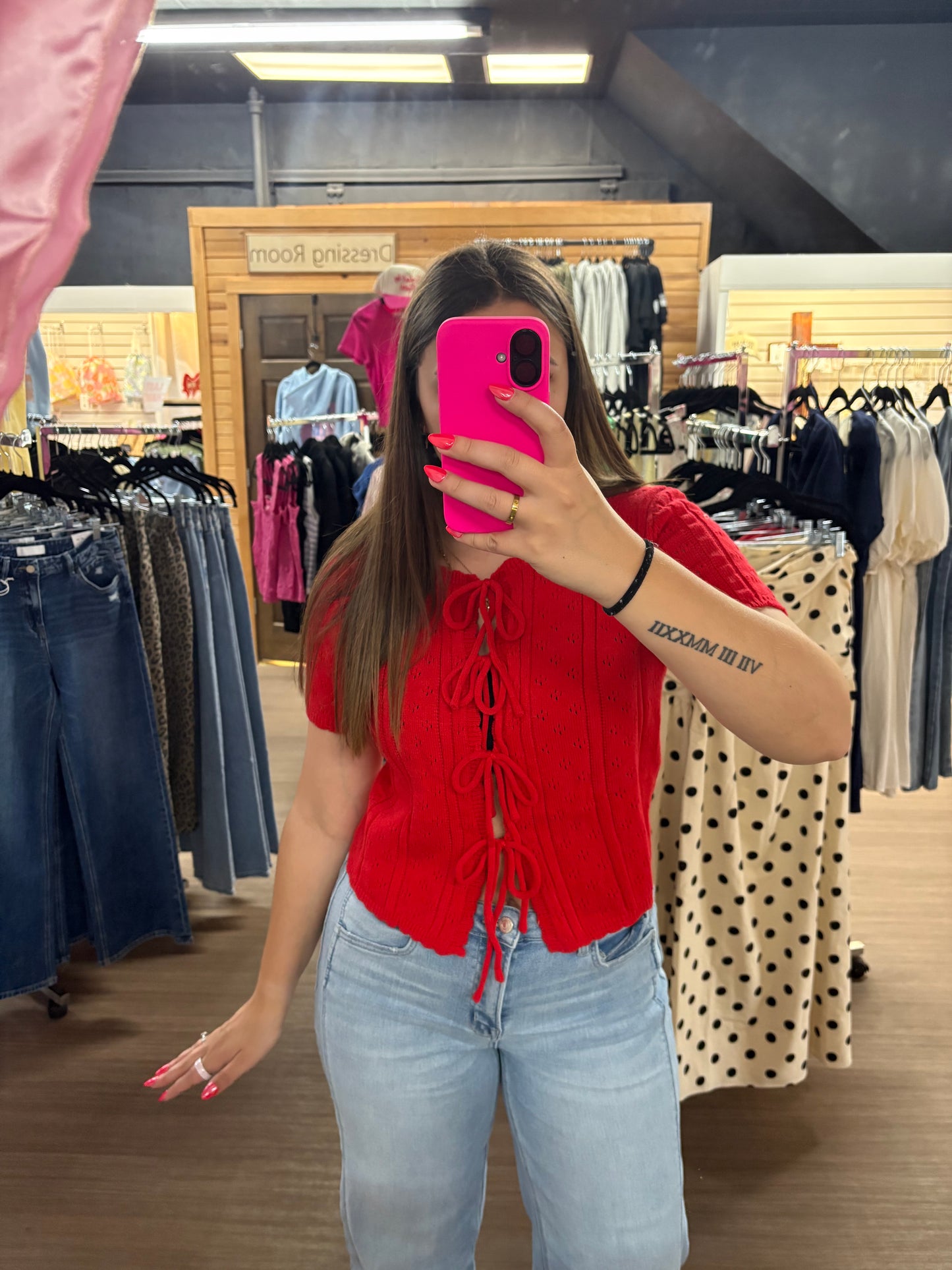 Scalloped Tie Top