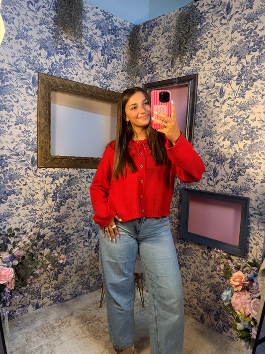 Cherry Red Sweater