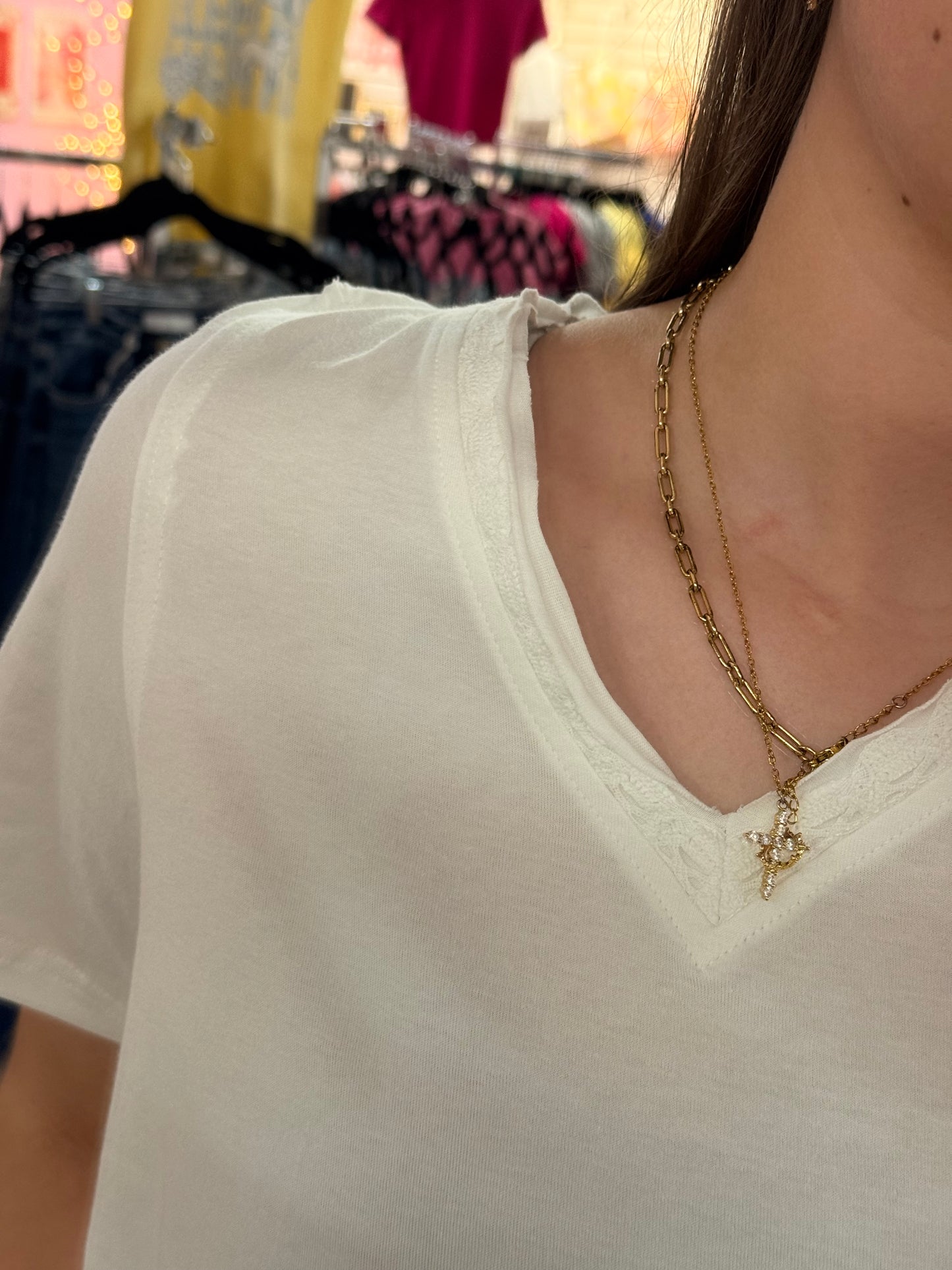 Lace Trim Top