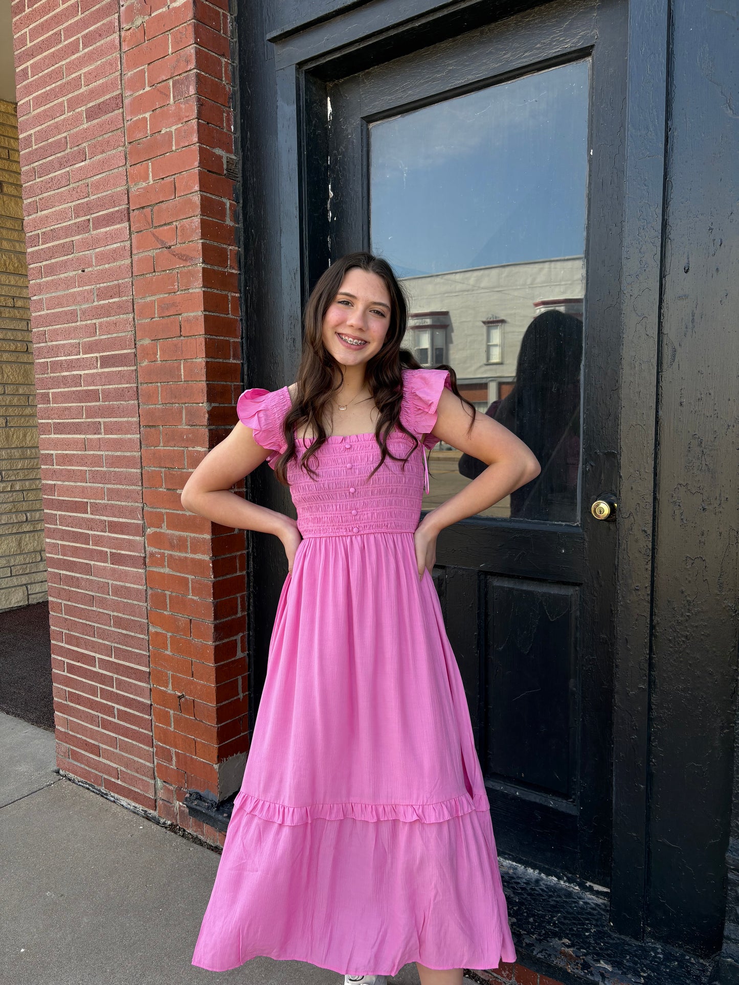 Ruffle Midi Dress