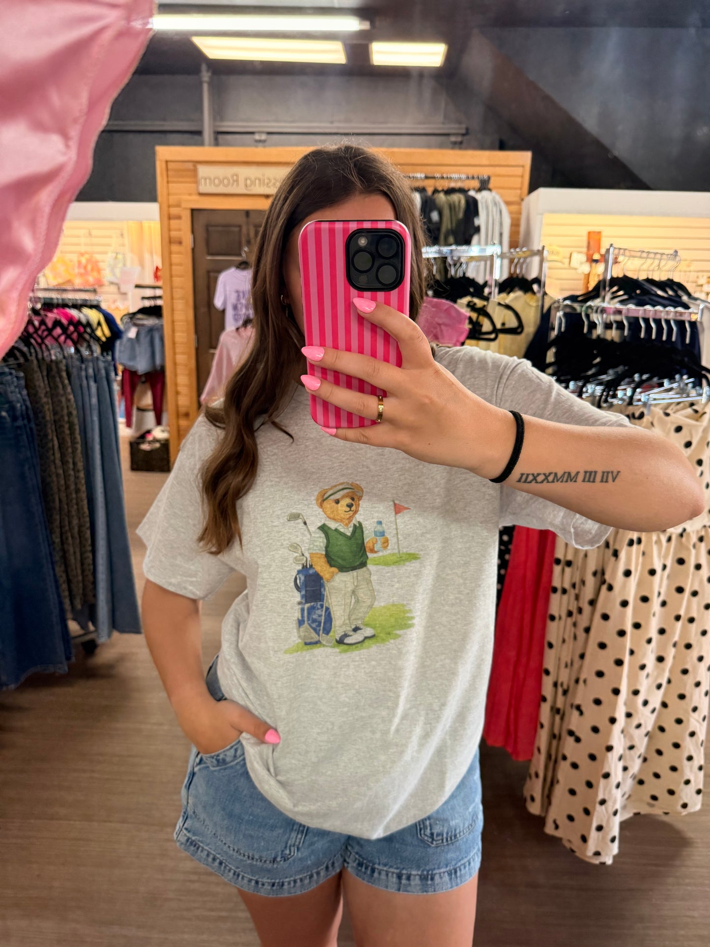 Golfing Teddy Bear Tee
