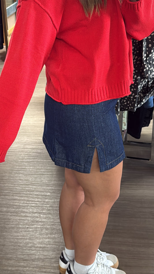 Fall Denim Skirt