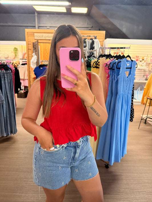 Daisy Denim Shorts