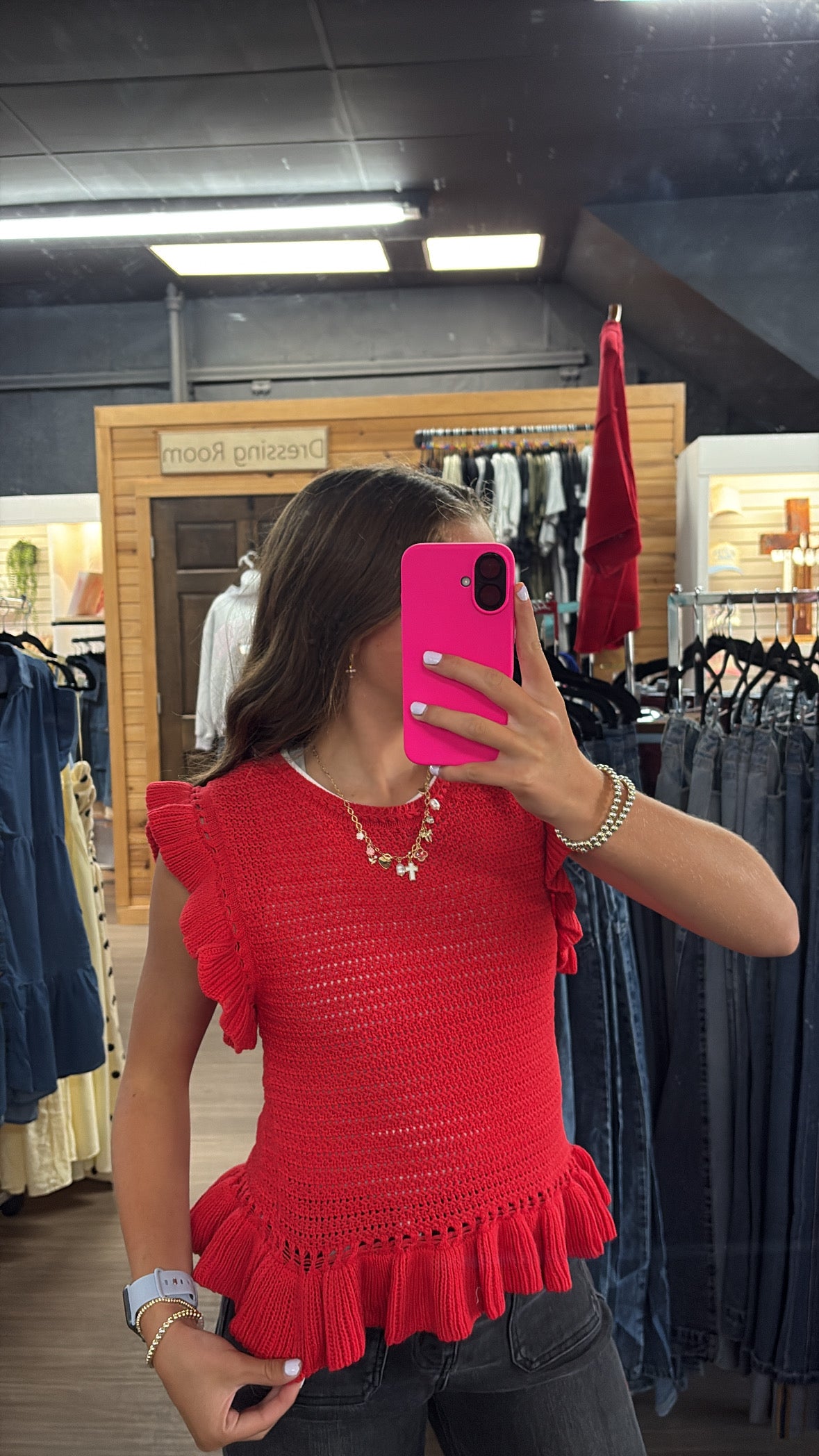 Ruffled Knit Top