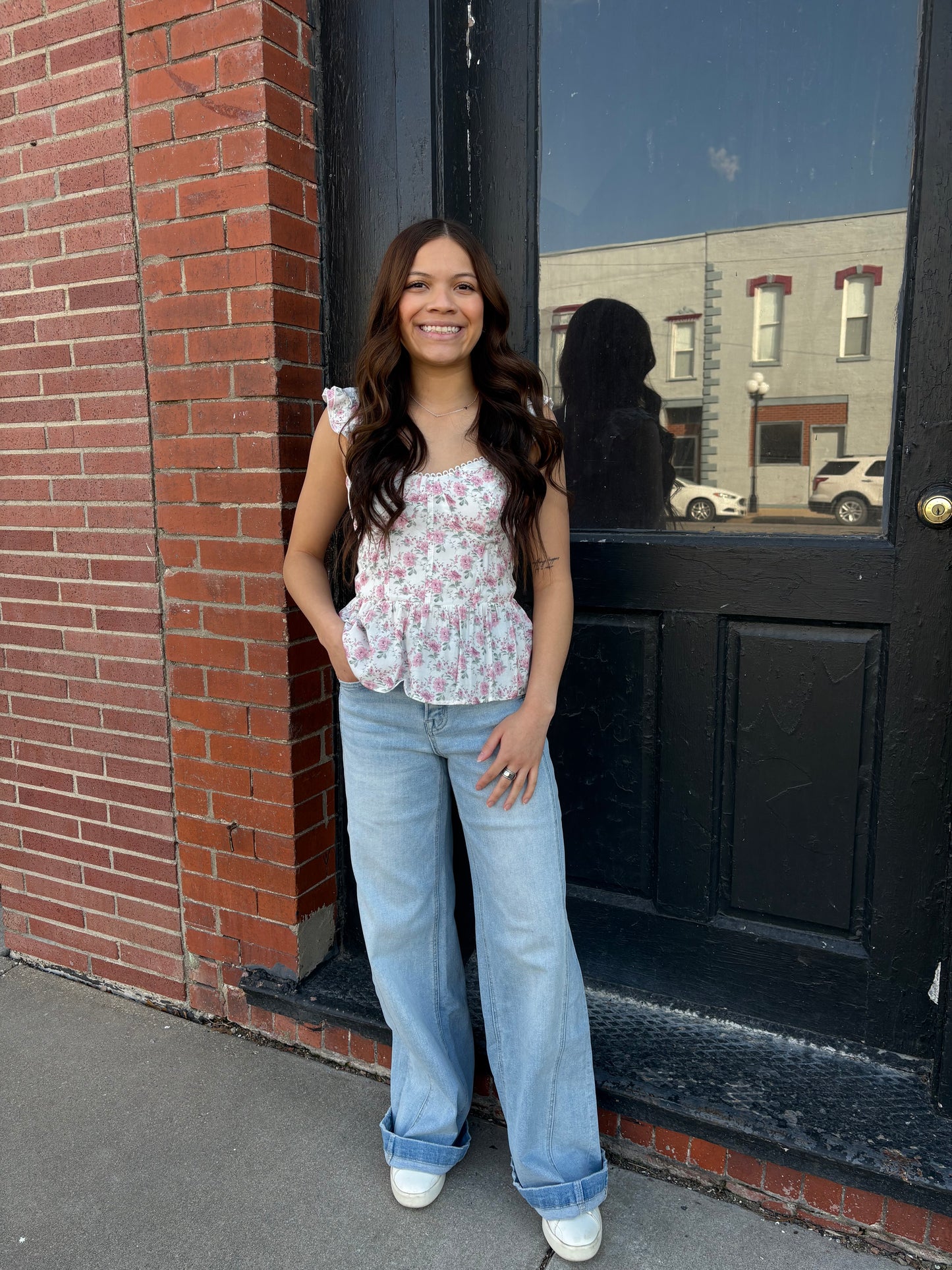 Floral Peplum Top