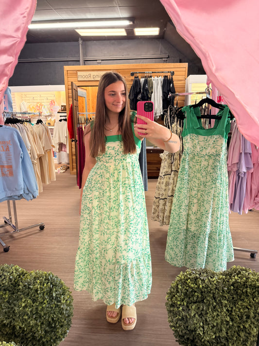 Green Floral Dress
