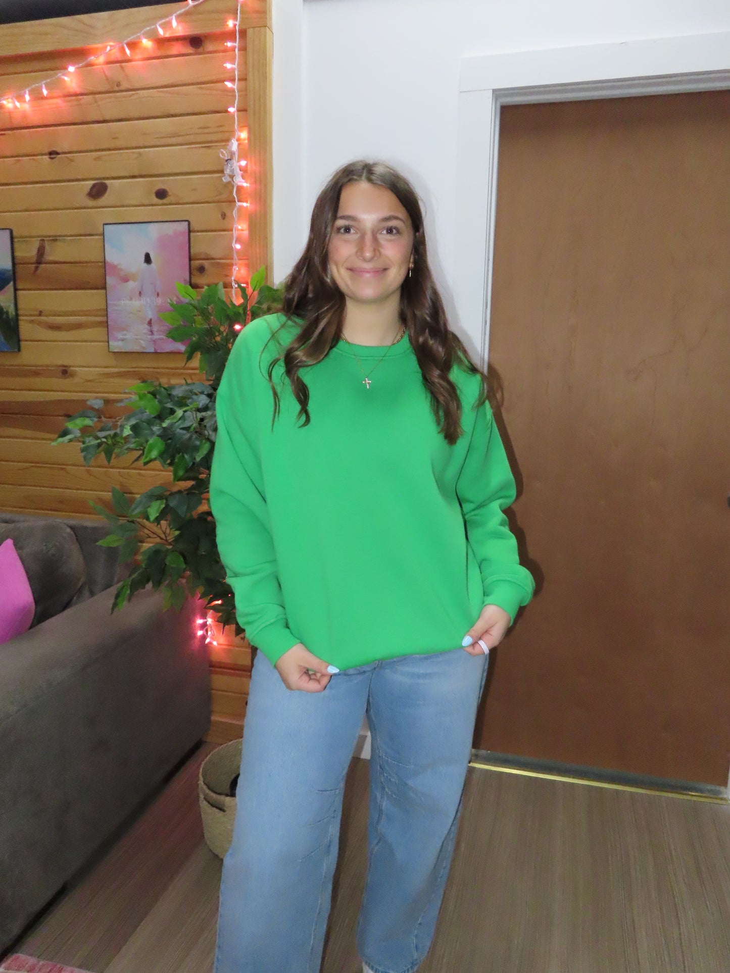 Oversized Green Sweatshirt