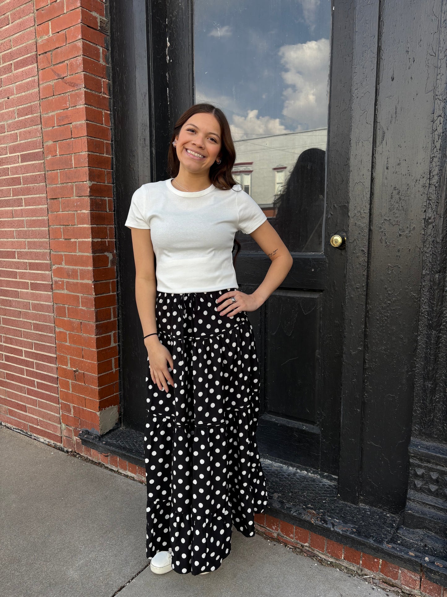 Tiered Polka Dot Skirt