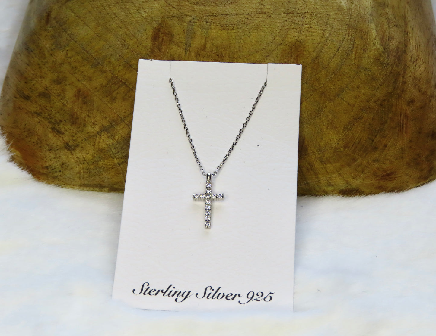 Diamond cross necklace