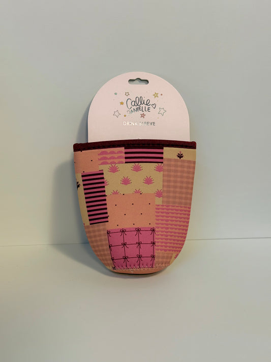 Pink Patchwork Drink Sleeve