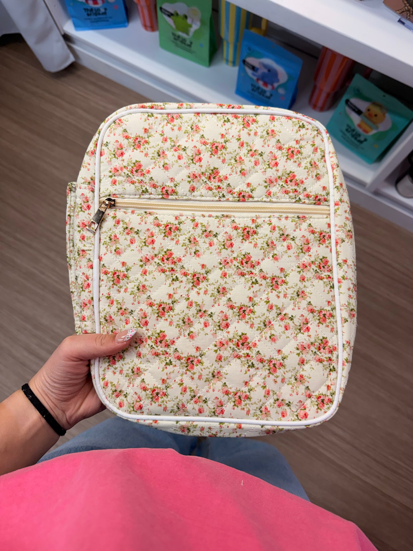 Pink Quilted Bible Bag
