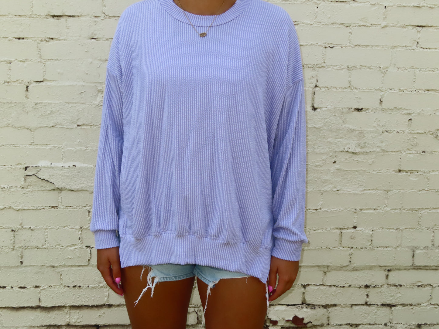 Oversized ribbed long-sleeve