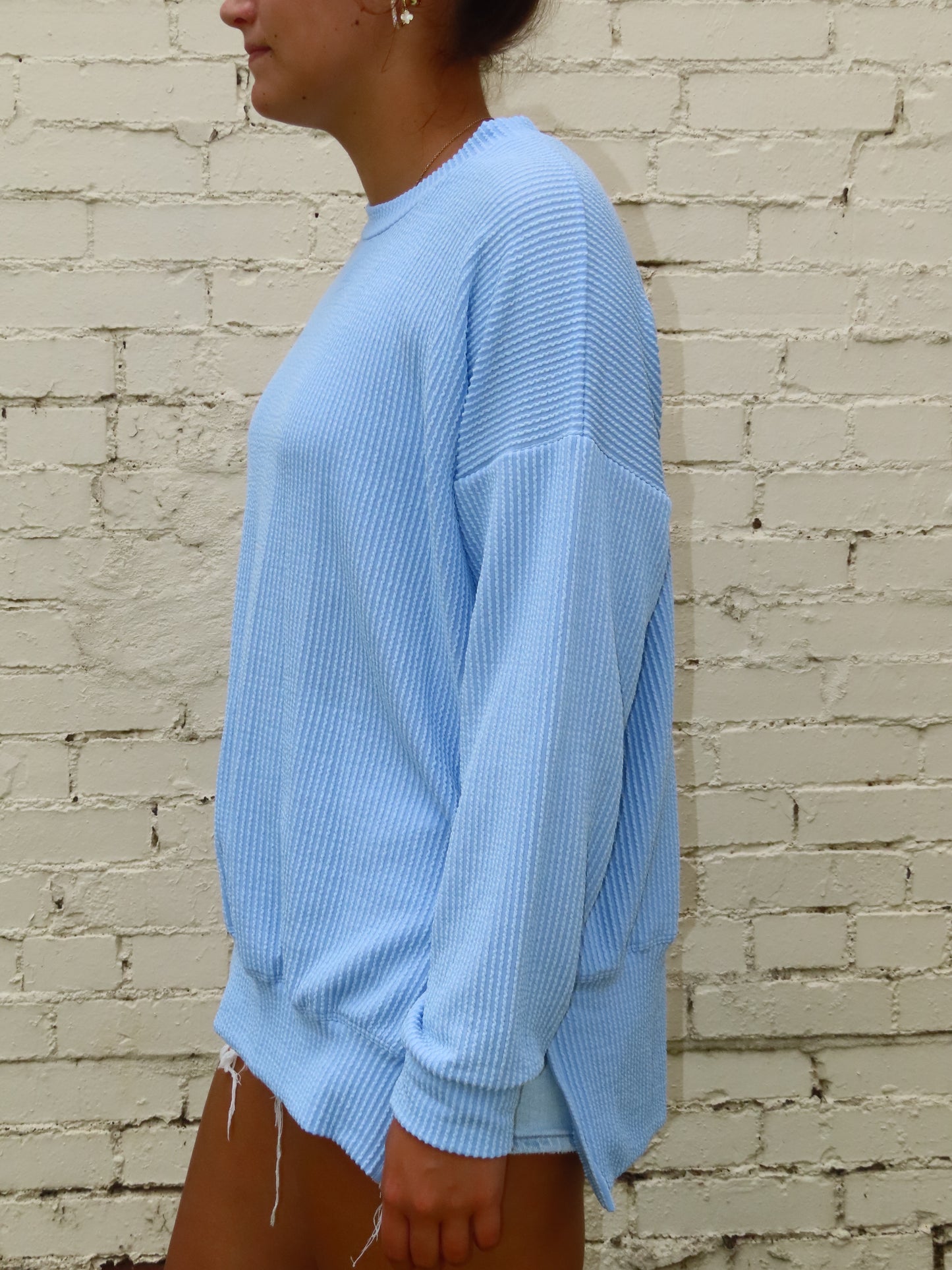 Oversized ribbed long-sleeve