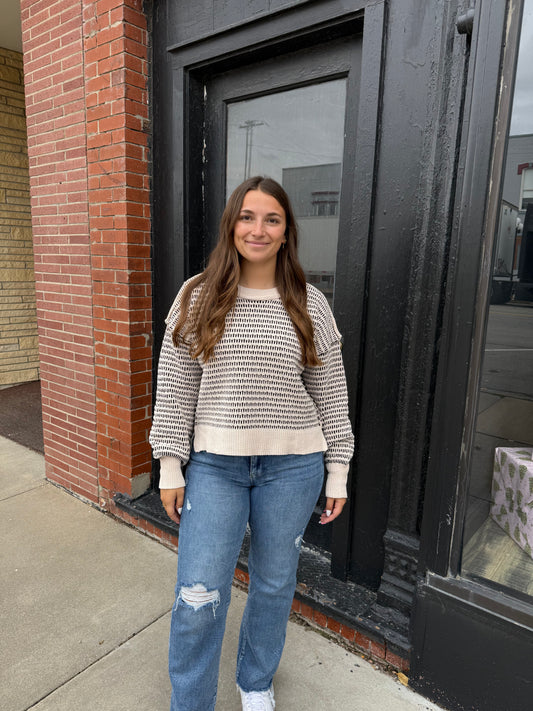 Black Two-toned Sweater