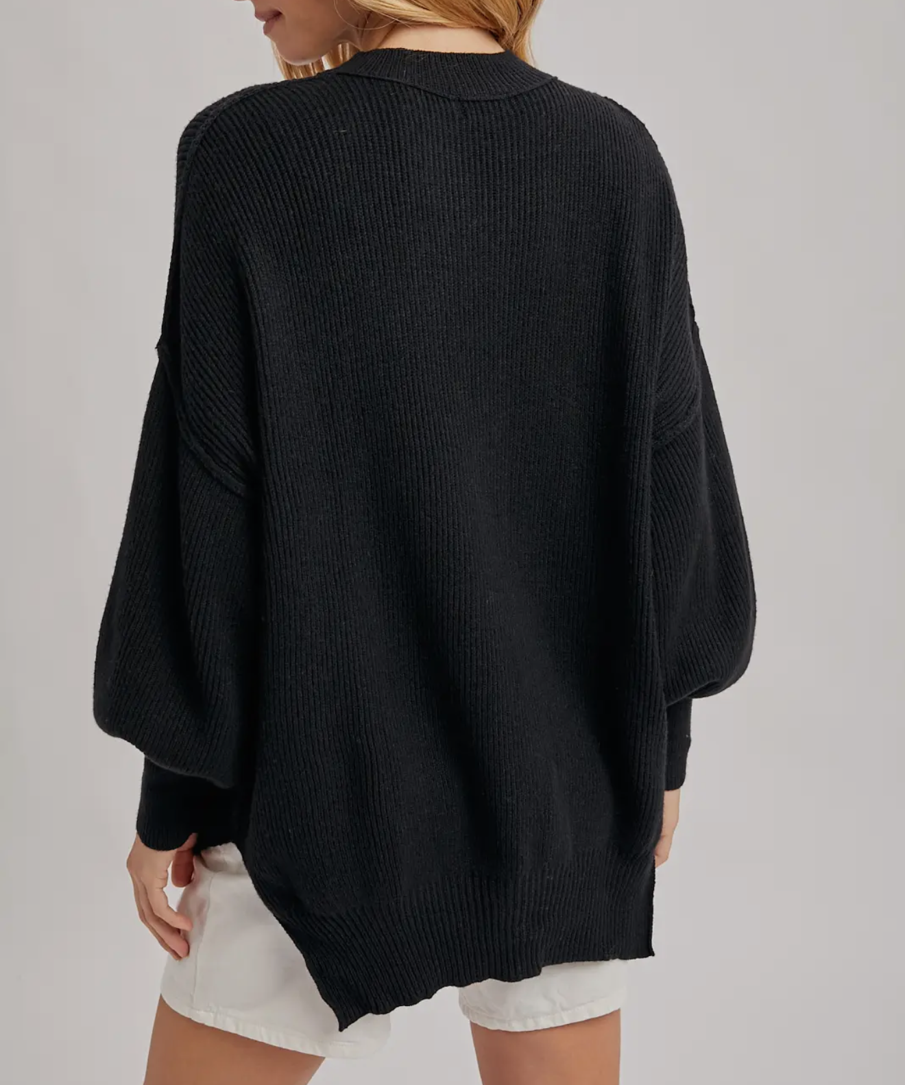 Black Mock Neck Sweater