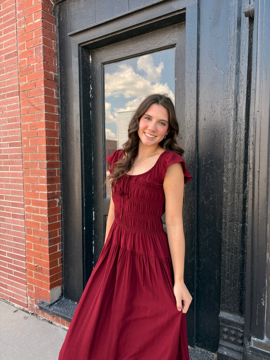 Burgundy Dress