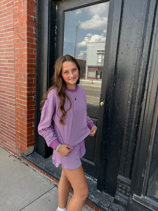 Plum Striped Set