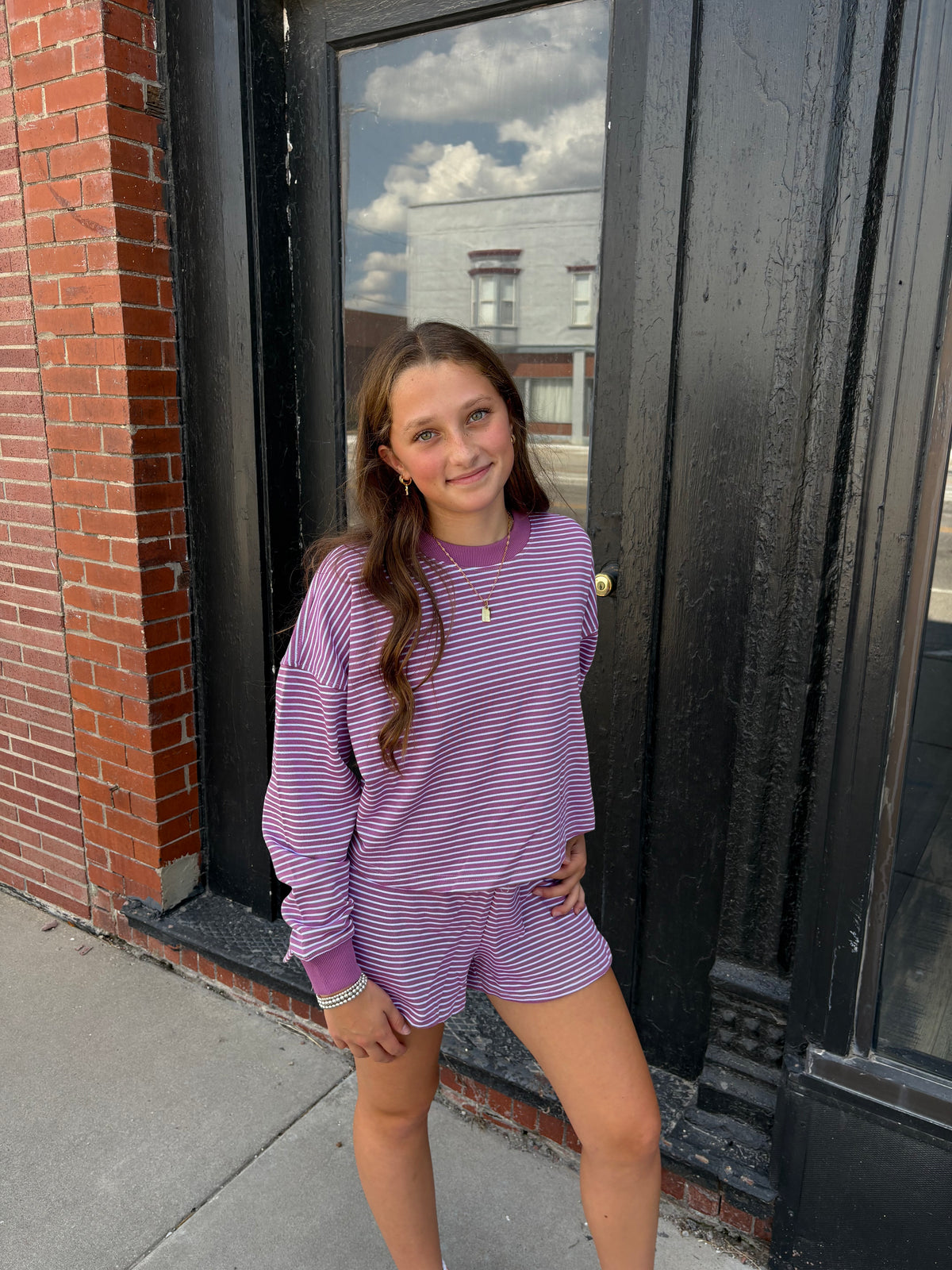 Plum Striped Set