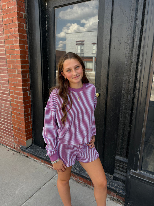 Plum Striped Set