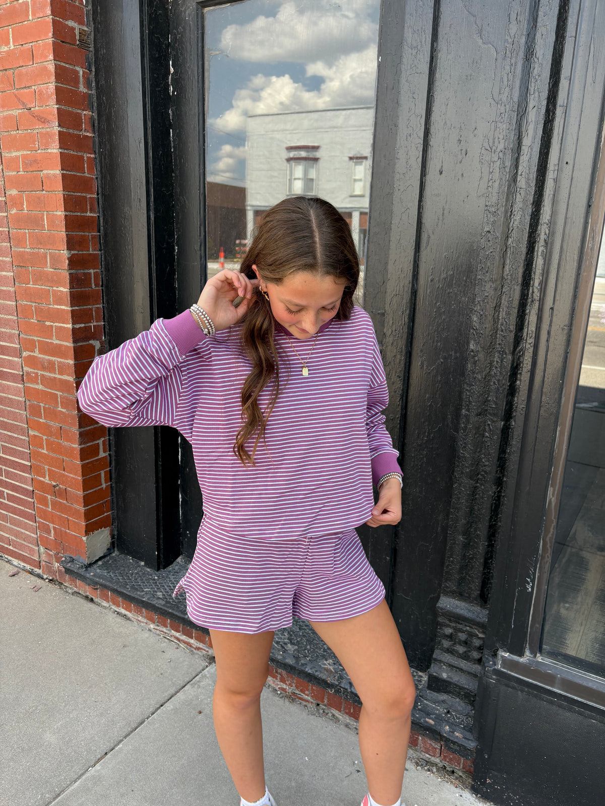 Plum Striped Set