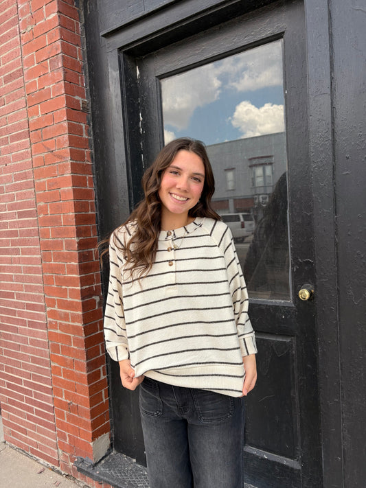 Stripe Henley Top