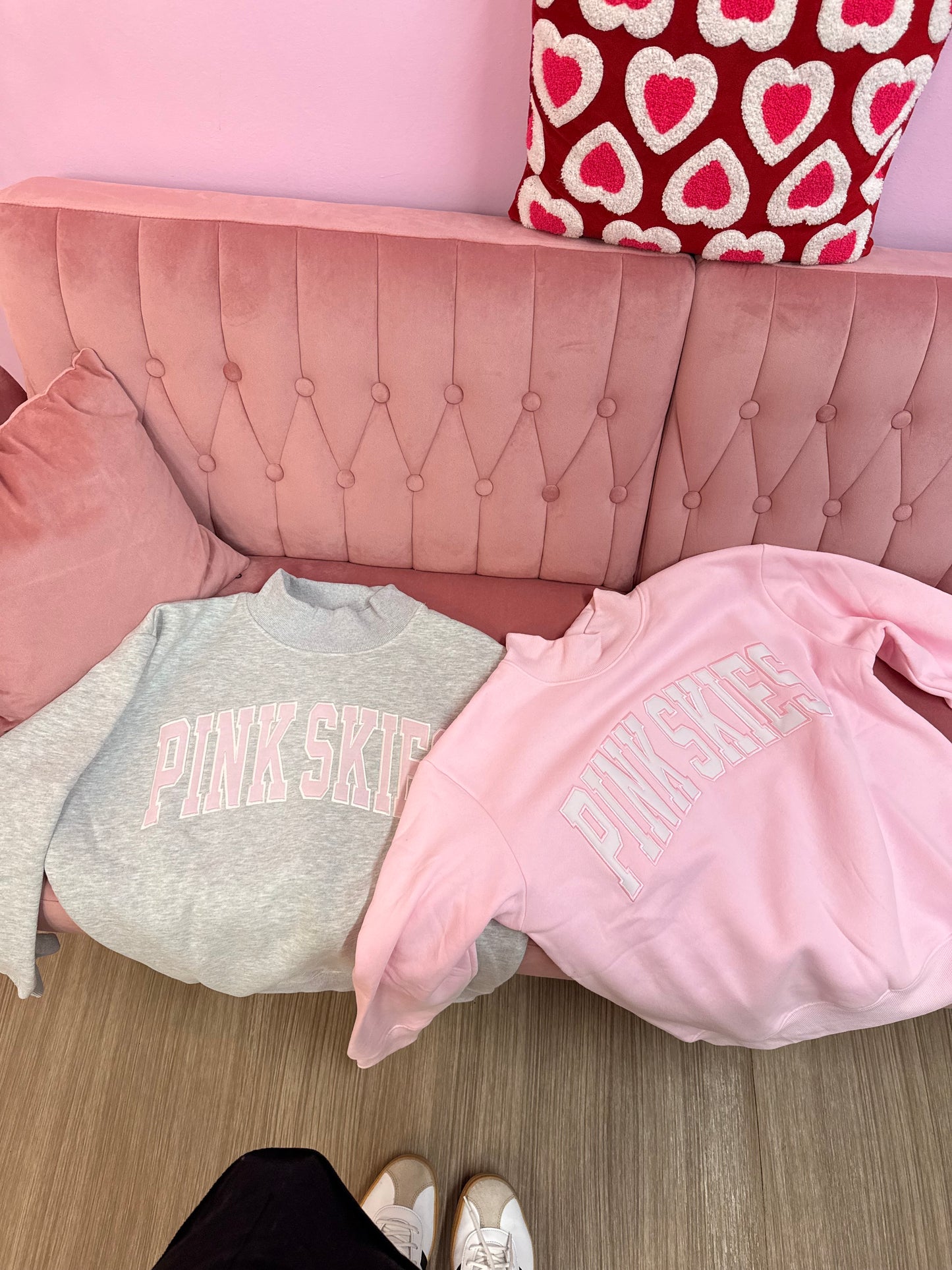 Pink Skies Mock Neck