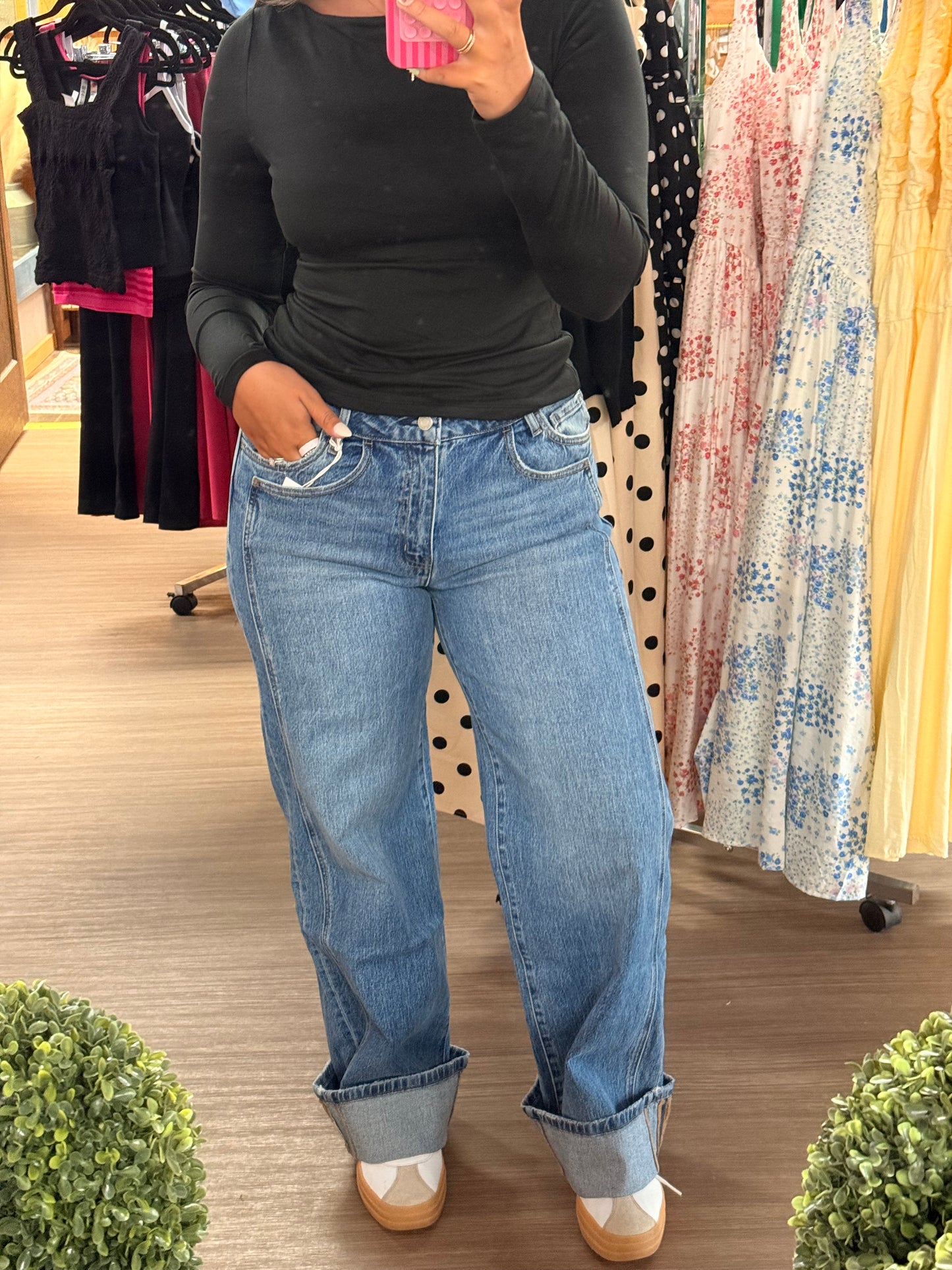 Paisley Cuffed Jeans