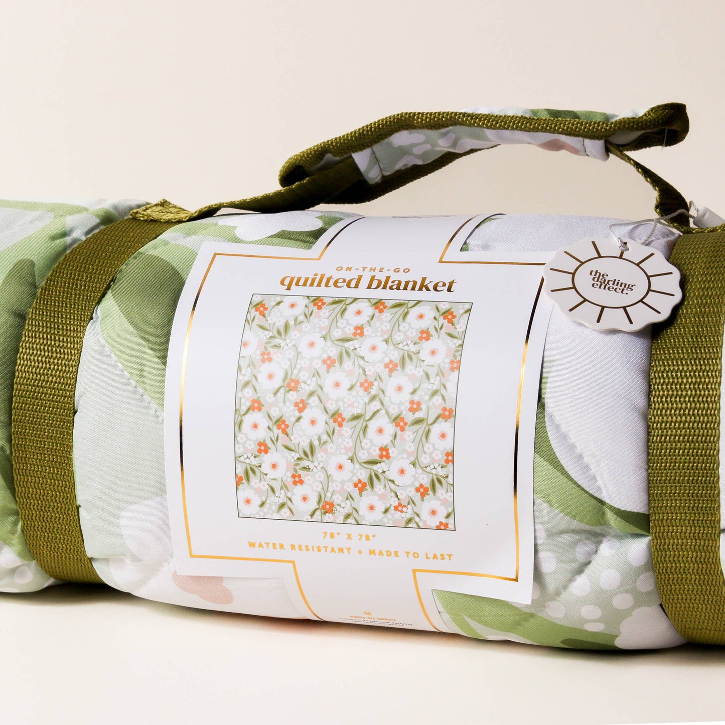 Quilted Blanket- Floral Sage