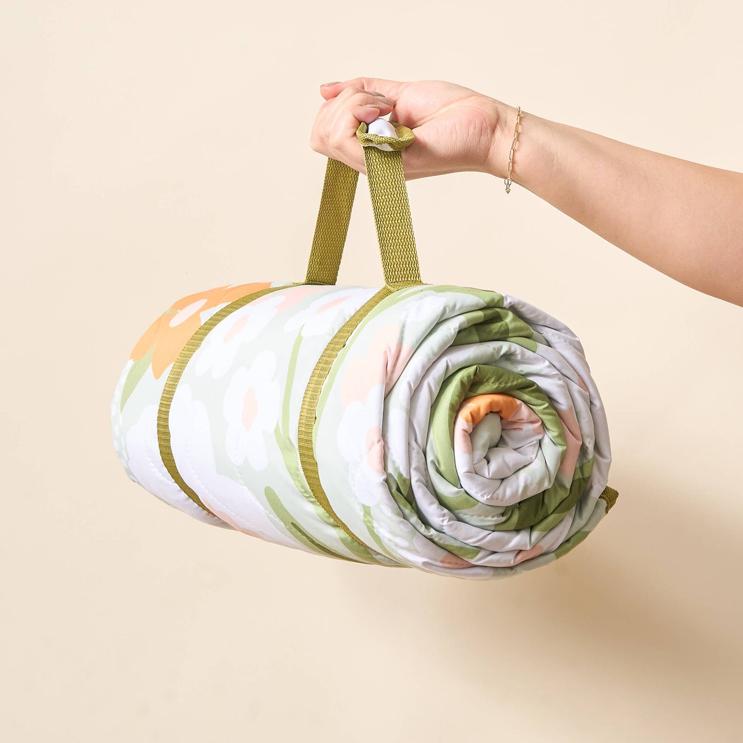 Quilted Blanket- Floral Sage