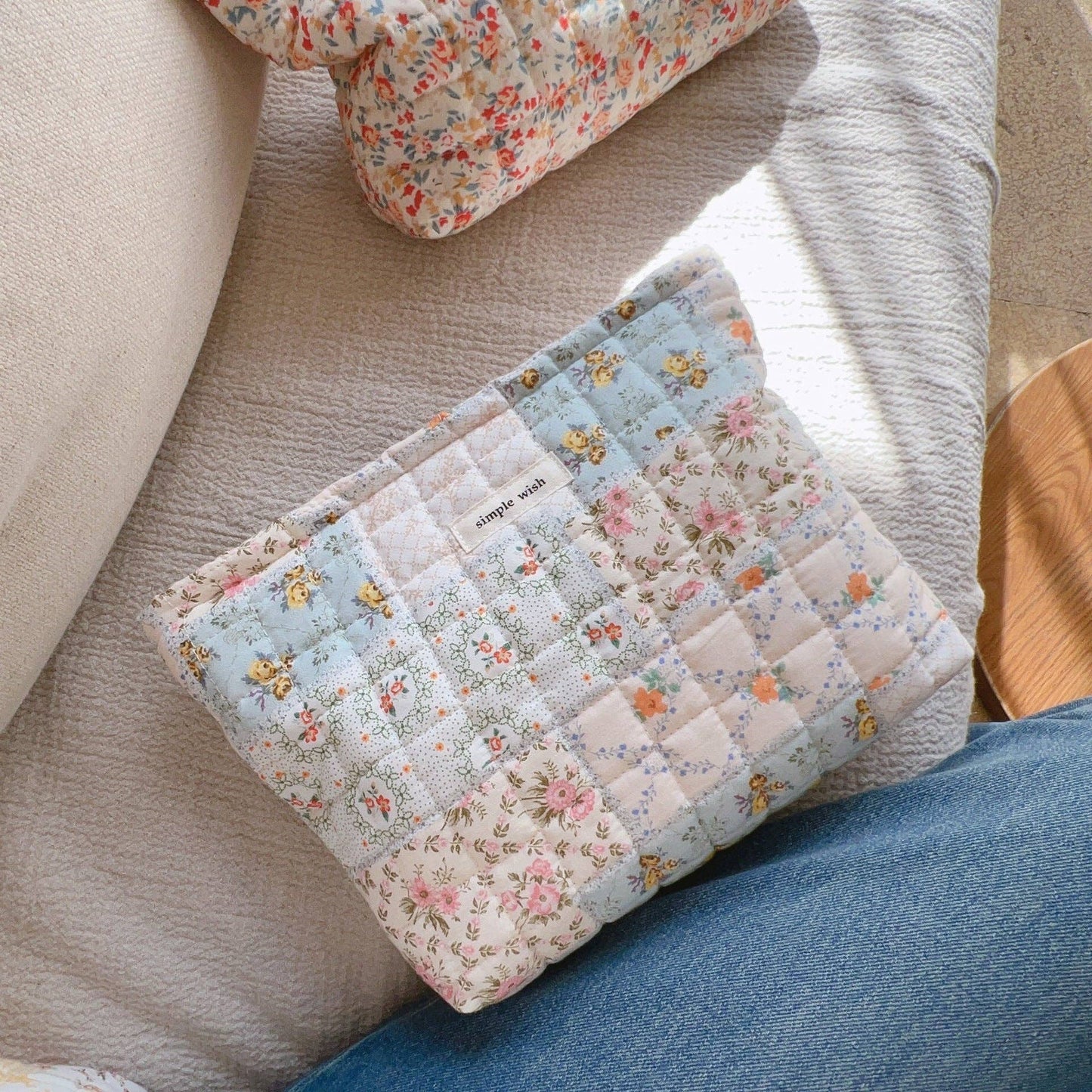 Flower Print Makeup Bag